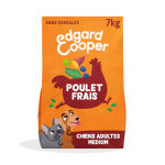 7kg edgard & cooper medium adult dog poulet sans c�r�ales croquettes pour chien