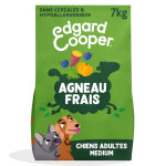 7kg edgard & cooper medium adulte chien agneau sans c�r�ales - croquettes pour chien
