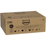 84x85 g whiskas 1 + adulte les festins � la volaille en gel�e p�t�e pour chat