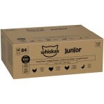 84x85g s�lection de volaille en gel�e whiskas junior sachets nourriture humide pour chat