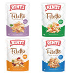 8x100g rinti filetto pouch in jelly mix (4 sortes) nourriture pour chiens humide
