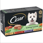 24x150g cesar classics slection en terrine terrines du jardin - pte pour chien