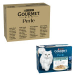 96x85g canard, agneau, poulet, dinde jumbopack gourmet perle nourriture humide pour chat