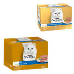 96x85g les mousselines: boeuf lapin agneau veau jumbopack gourmet gold p�t�e pour chat + 24x85g les mousseline ...