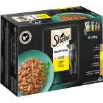 12x85g multipack sheba s�lection avec saumon en sauce - p�t�e pour chat