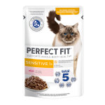 12x85g perfect fit sensitive 1 + saumon, - sachet pour chat