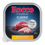 9x300g rocco classic en barquettes boeuf, poulet - p�t�e pour chien