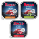 9x300g rocco classic lot mixte classic 1 pur boeuf, panses, coeurs de volaille - p�t�e pour chien