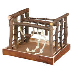 Aire de jeu en bois trixie natural living pour perruche l 35 x l 29 x h 25 cm