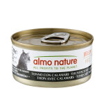 Almo nature 6 x 70 g pour chat - hfc thon, calamar (en gele)