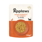 12x70g s�lection poulet, potiron sauvage applaws - nourriture pour chat