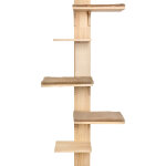 Arbre � chat mural timber pour chats de kerbl pet, bois naturel / gris
