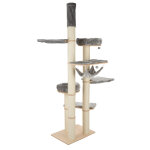 Arbre  chat natural paradise amaryllis fixation plafond - gris clair (2 colis * )