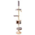 Arbre � chat natural paradise fixation plafond xl gris clair