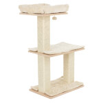 Arbre � chat natural paradise quadra i cr�me + support de fixation universel