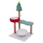 Arbre  chat de nol de tiaki rouge / vert pour petits chats et chatons