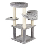 Arbre � chat tani�re d'ours gris clair + support de fixation