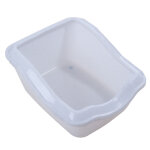 Bac  litire avec rebord cleany cat blanc - bac  litire pour chat