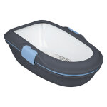 Bac  litire trixie berto gris fonc / bleu pastel / granit - pour chat
