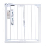 Barri�re blanche tiaki avec extension 7 cm pour chien - hauteur : 76 cm, largeur : de 75 � 82 cm