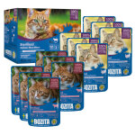 Bouch�es en gel�e bozita sterilised 12 x 85 g pour chat - lot mixte