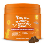 Bouch�es � m�cher zesty paws cranberry urinary care, 90 bouch�es � m�cher, compl�ment alimentaire pour ...