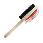 Brosse ovale double - face pour chien et chat - l 22 x l 6 cm