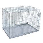 Cage double door de transport chien / chat l78 p118 h84 cm - cage métallique pour chien Cage double door de transport chien / chat l78 p118 h84 cm - cage métallique pour chien
