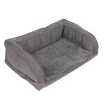 Canap orthopdique gris pour chien - housse de rechange, gris fonc, taille l