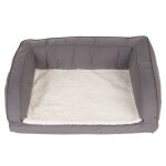 Canap� orthop�dique gris pour chien - taille xl : l 140 x l 80 x h 32 cm