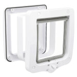 Chatire blanche trixie 4 positions avec tunnel, pour chat