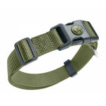 Collier hunter london, vert olive pour chien - vario plus taille l : tour de cou 34 - 56 cm, l 2 cm