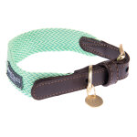 Collier nomad tales bloom menthe, pour chien - taille s : tour de cou 36 - 40 cm, l 25 mm