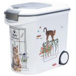 Conteneur  croquettes curver pour chat - motif balcon : jusqu' 12 kg de croquettes (35 litres)