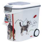 Conteneur  croquettes curver pour chien - motif agility : jusqu' 12 kg de croquettes (35 litres)
