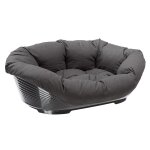 Corbeille ferplast siesta deluxe avec housse sof� anthracite pour chien et chat - lot taille 8 : panier ...