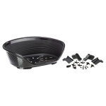 Corbeille ferplast siesta deluxe noire pour chien et chat - lot taille 6 : corbeille + pieds