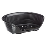 Corbeille ferplast siesta deluxe noire, taille 10 : l93, 5xl68xh28, 5cm, pour chien et chat