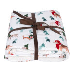 Couverture funny winter dogs de tiaki - l 150 x l 130 cm