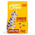 Edgard & cooper adult dinde, poulet sans c�r�ales pour chat - 2 kg