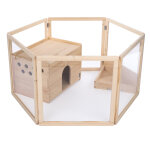 Enclos en bois tiaki pour petits animaux l123 x l 106, 5 x h 60 cm