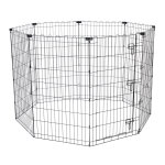 Enclos haut en m�tal tiaki pour chiot � 8 panneaux de l 61 x h 106 cm