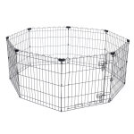 Enclos en mtal pour chiot tiaki  taille s : 8 panneaux de l 61 x h 64 cm