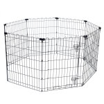 Enclos en mtal pour chiot tiaki  taille m : 8 panneaux de l 61 x h 76 cm