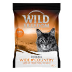 Format d'essai 150 g de croquettes wild freedom adult sans crales pour chat - wide country sterilised ...
