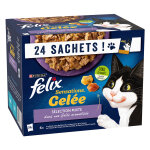 Felix sensations gele 24 x 85 g pour chat - slection mixte en gele