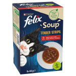 Felix soup filets 6 x 48 g pour chat - slection de la campagne