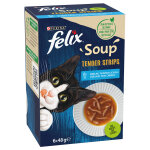 Felix soup filets 6 x 48 g pour chat - slection de la mer