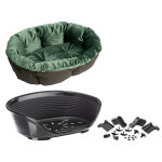 Ferplast siesta deluxe avec housse sof� vert velours pour chien et chat - lot taille 8 : corbeille + ...