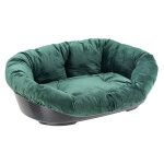 Ferplast siesta deluxe avec housse sof vert velours pour chien et chat - taille 4